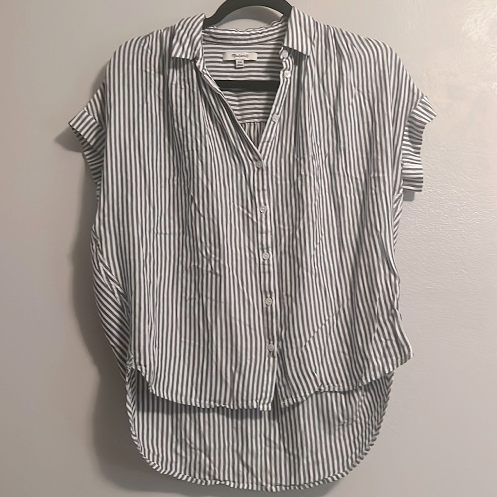 Madewell stripe botton down blouse size XXS